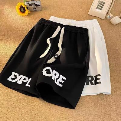 Sports Letters Five-point Shorts Boys In Summer Hong Kong Style Casual Loose Mid-sized Pants
