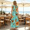 Sleeveless Maxi Dress Summer Casual Lightweight Flowy Dress,Full Flared Skirt,Fresh Style,Flattering for Vacation & Daily Wear,Versatile Fashion