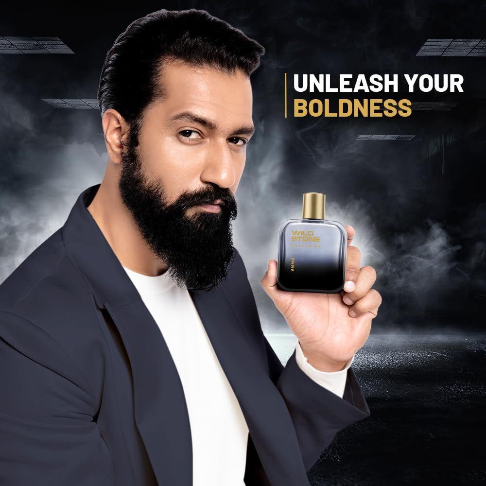 Wild Stone Ammo Eau De Parfum For Men, 100ml Spicy & Woody Long Lasting Perfume Spray, Premium Perfume