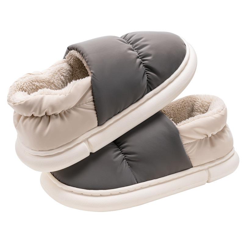Cotton slippers men's winter new home home warm home waterproof bag heel men's cotton shoes women's winter