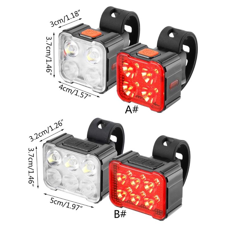 Rechargeable Bicycles Bright Cycling Tail Light Large Wide-angle Design LED Bike Rear Tail Light Multi-Modes Bright