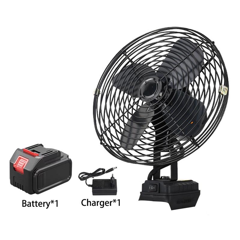 10000/20000mAh Camping Fan 6 Inches Wireless Outdoor Fishing Desktop Portable Metal Fan Strong Wind Fan Fit Makita 20V Battery