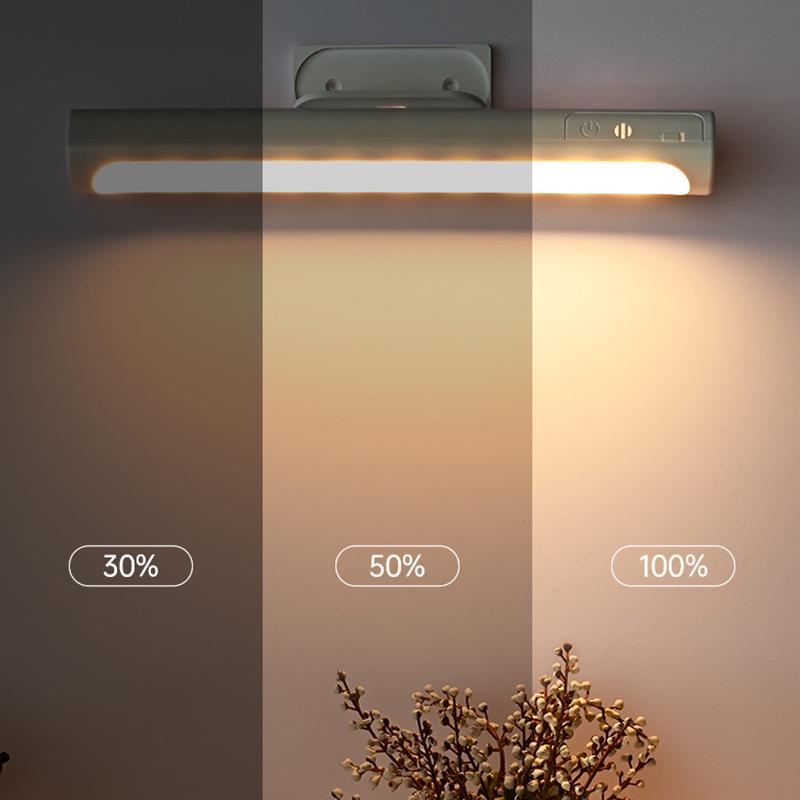 Reading and Learning LED Wall Lamp Magnetic Suction Strip USB Charging Touch Bedside Night Light Adjustable Wardrobe Light