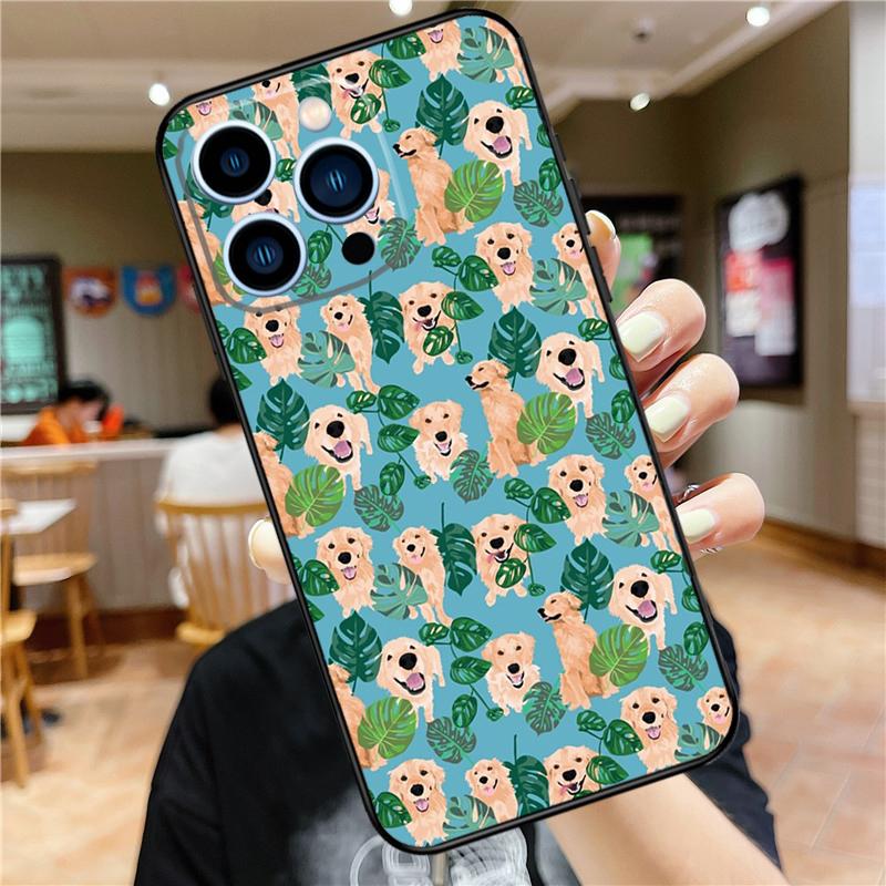 Golden Retriever Dog Case For iPhone 17 16 14 13 12 11 15 Pro Max Mini Plus 16e 17 Air Bumper Cover Accessories