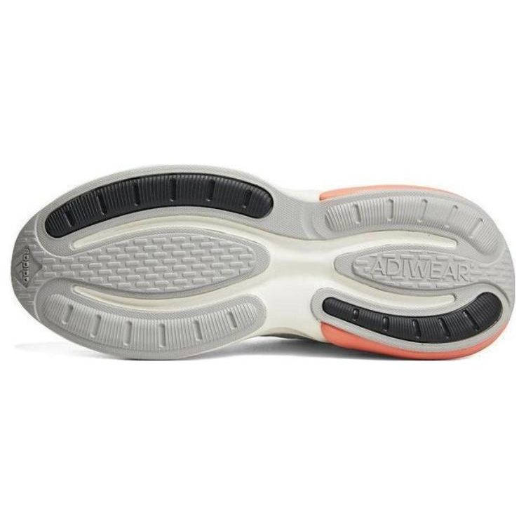 Adidas Alphabounce+ Round Toe Lace-Up Slip-Resistant Durable Lightweight Low-Top Marathon Running Shoes Men sneaker White Green HP6618