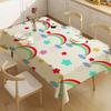 Cloud Rainbow Cartoon Waterproof Rectangle Tablecloth Fiesta Home Decor Dining Room Decor Reusable Table Cover Party Supplies