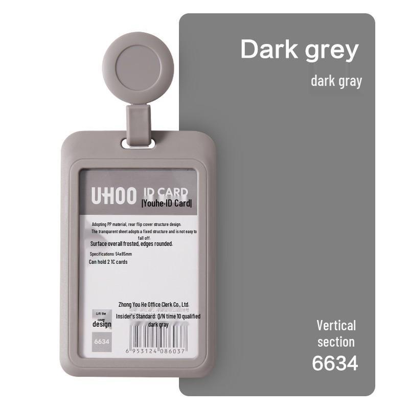Youhe 6634+ Pull-Out ID Card Holder with Lanyard, Employee Badge Holder