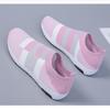 New Summer 2024 Women's shoes Round Toe Flat Vulcanized Shoes Women Breathable Casual Shoes Striped Walking Shoes Women Sneakers