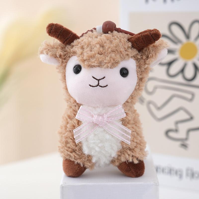 Cute Flower Lamb Plush Toys Ultra Soft Fluffy Fabric For Kids Birthday Gifts Home Decor Bag Pendants