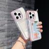 Candy Acrylic Rainbow Card Bag Suitable for Iphone16 Mobile Phone Case Four Corners Anti Fall 15 Transparent Card 14 Anti-fall