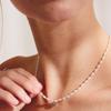 Noonoo Fingers Rose Silver Pearl Necklace
