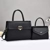 Womens Handbag Set Pu Lock Closure With Inner Pockets For Daily Use