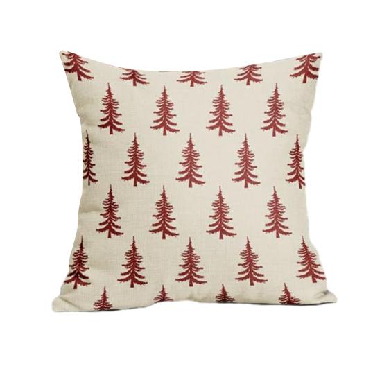 45x45CM Povlak na dekorační polštář s vánočním stromkem Vánoční potisk Povlak na polštář Domov Obývací pokoj Ložnice Pohovka Postel Dekorační čtvercový povlak na polštář