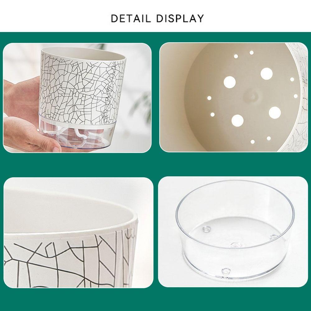 Green Plants Self-watering Plants Pot With Water Container Lazy Flower Pot Planter  Garden Supplies