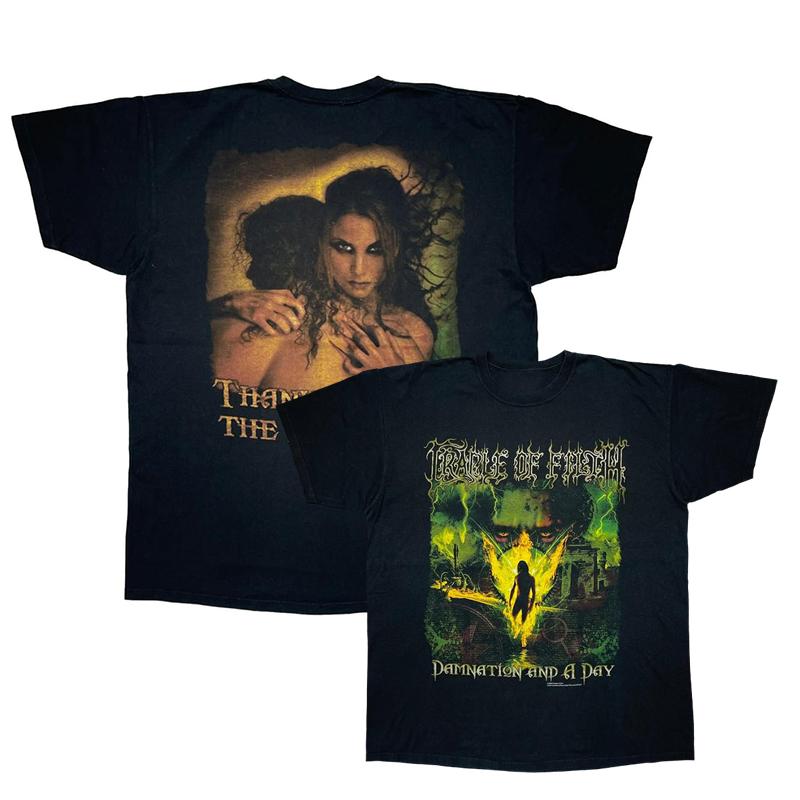 

Summer Men Women Cotton Casual Round Neck CRADLE OF FILTH Graphic Print Dark Metal Rock Short-sleeved Retro Streetwear Tops ... 5XL