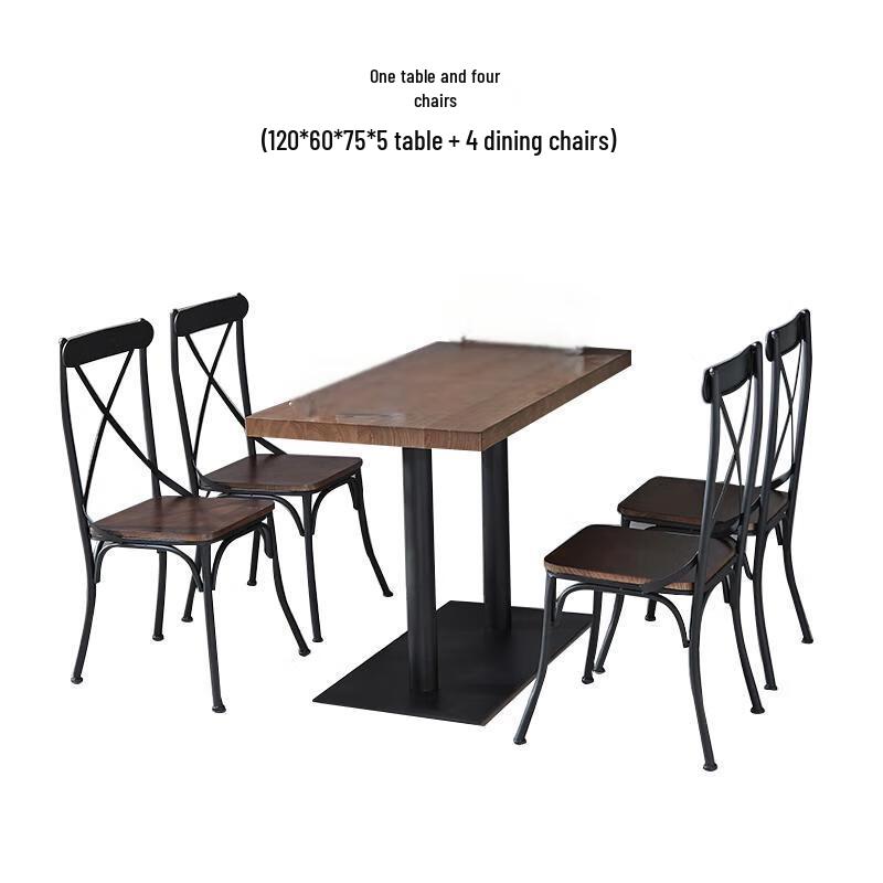 WEZHO Rectangular Dining Table with 4 Chairs