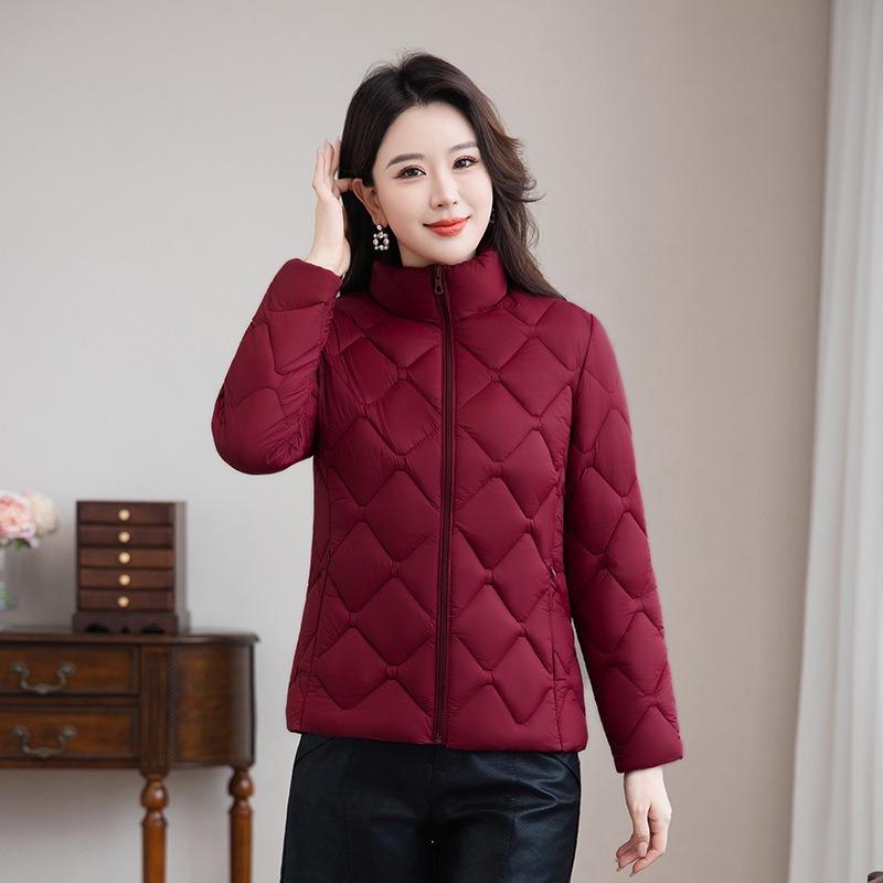 Cotton-padded Women's Short and Thin Large-size Fashion Slim-fitting Down Cotton-padded Mother's New Winter Coat