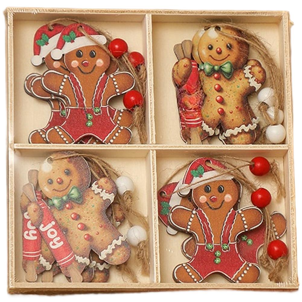 Engraved Holiday Decor Faceless Tree Pendants Christmas Celebration 14*14*2cm Minimalist Design For Christmas Tree