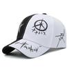 Black & White Star Patchwork Duckbill Cap - Korean Street Style Unisex Hip-Hop Sun Hat
