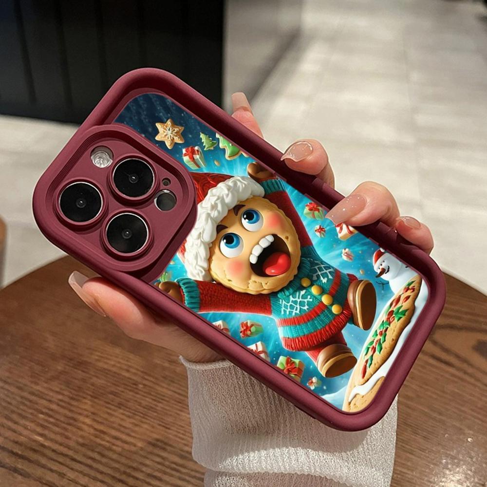 Ae108 Happy New Year Merry Christmas Phone Cases for iPhone 16 14 13 11 Pro Max 15 7 8 6s Plus 12 Mini XR XS Max SE Angel Eye Ladder Protective Cover
