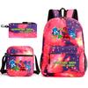 Geometry sprint game backpack geometry dash heat transfer backpack elementary school bag leisure bag