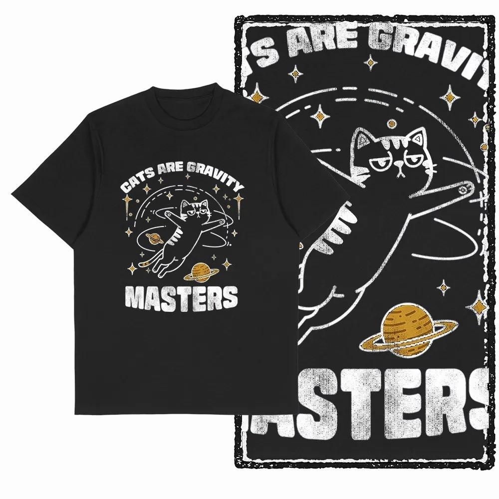 1pc Short Sleeve Cool Cat Print Unisex Tshirt Casual Summer Loose Unisex Cat T Shirt Oneck Tshirt Unisex Tee Shirts Graphic T Shirts