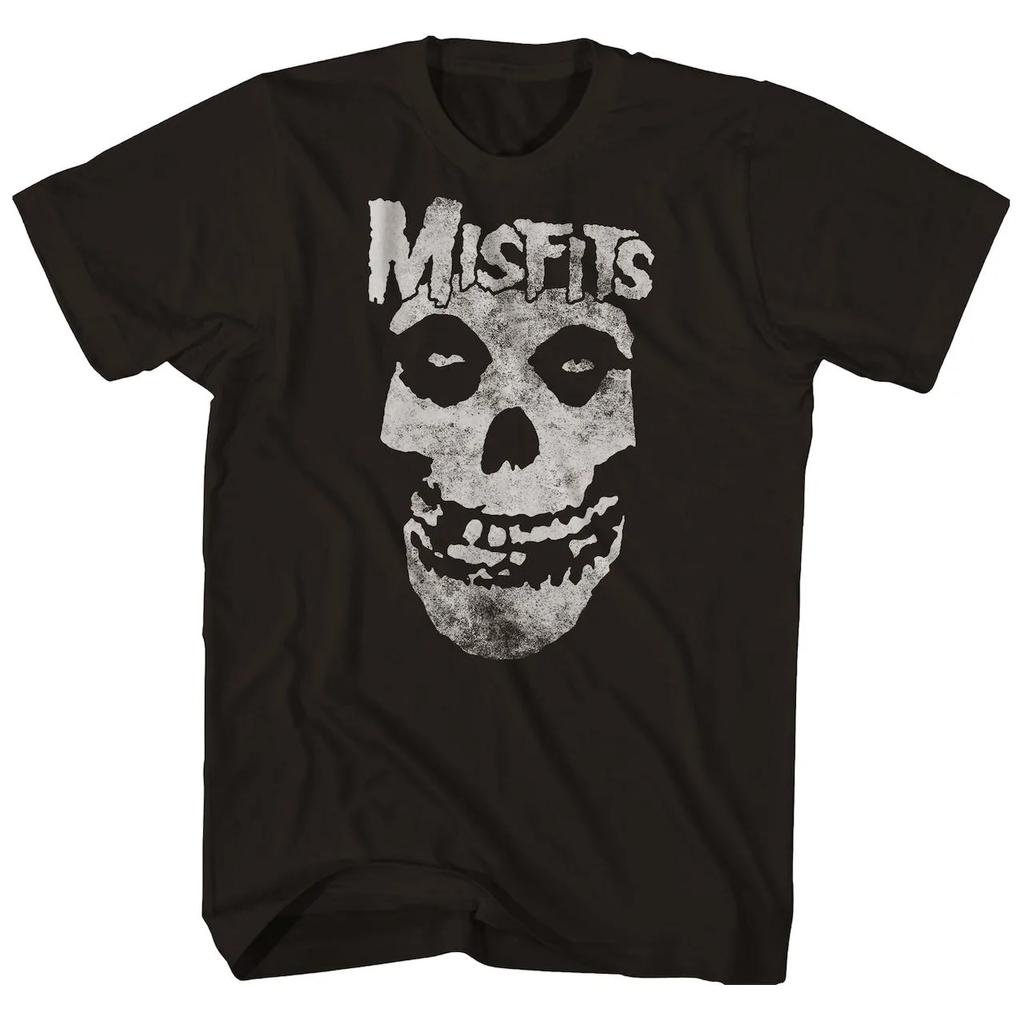 Nowa Moda Misfits Styl Punkowy Koszulka Retro Uliczny Wzór Czaszki Męska Koszulka