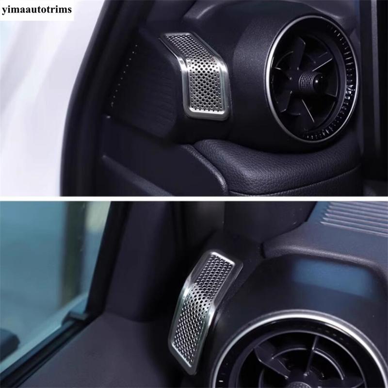 Car Dashboard Speaker Horn Cover Trim Stainless Steel Interior Accessories Fit For Toyota Land Cruiser 250 Prado LC250 2024 2025
