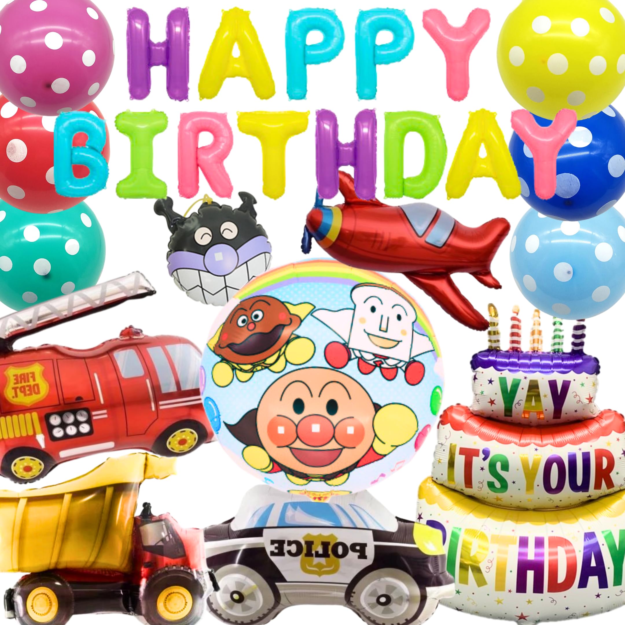 

3-й Дизайн Ампанман День Рождения Воздушный шар Байкинман Украшения с Украшениями, Электронное руководство (Версия транспортного средства)