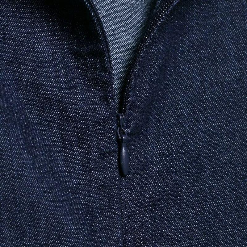 Kaslead New Women clothes Western Style Fashion Pleat Decorative Midi Dress 2949029