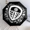 1 Paragüas Plegable Automático - Diseño de Patrón del Leeds United Football Club, Portátil y Plegable con 8 Varillas, Regalos de Navidad y Cumpleaños