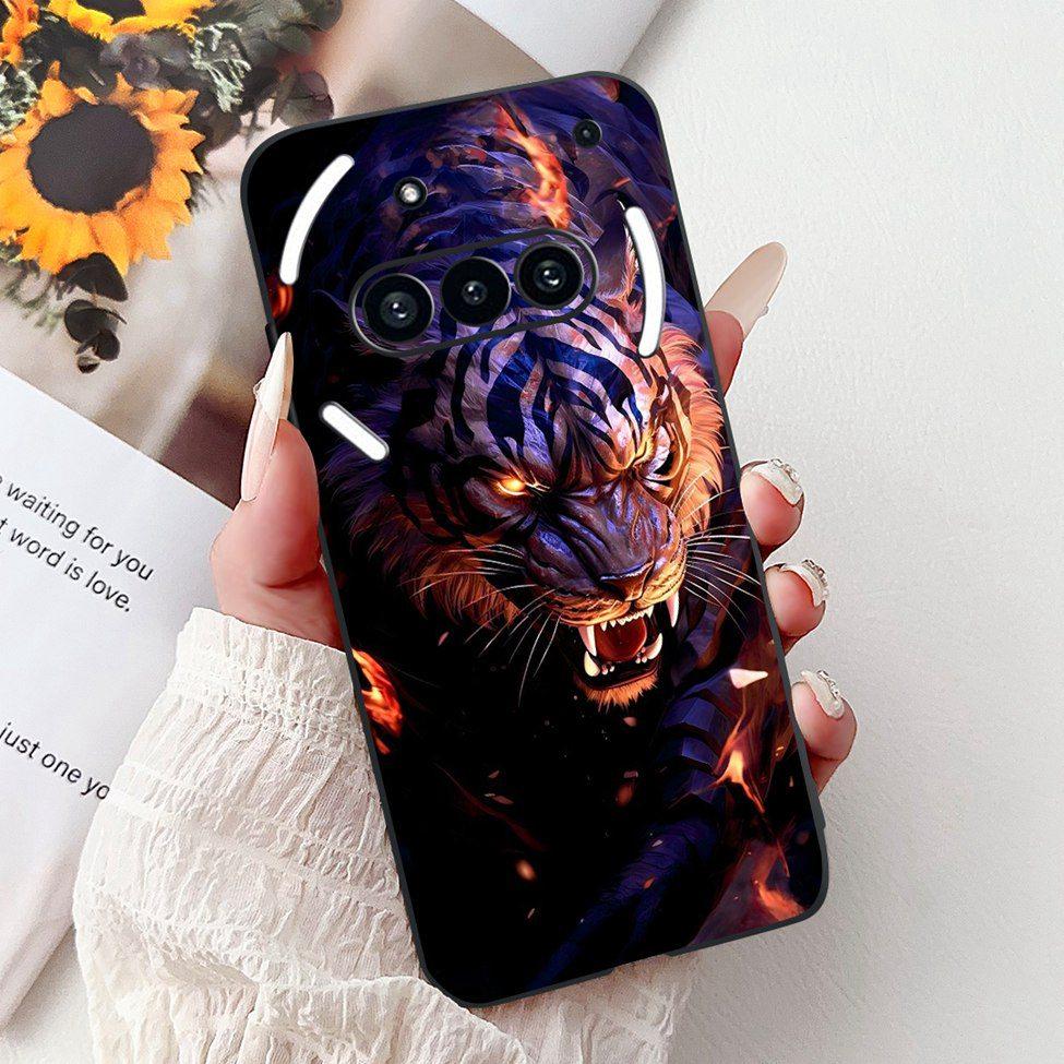 Téléphone pour rien (3a) A059 Coque Pour Nothing Phone 3a Étui Silicone Mode Luxe Fleurs Chat Mignon Drôle Peint Pare-chocs Souple