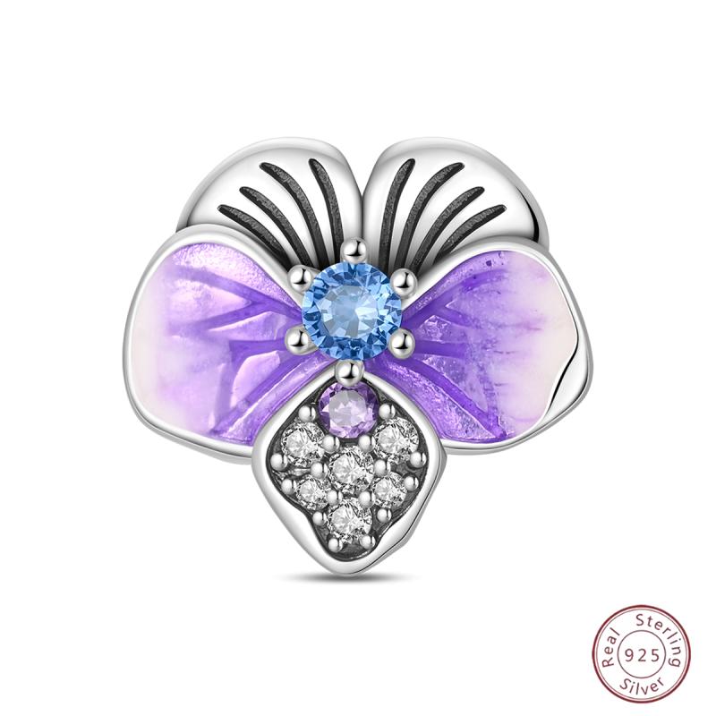 New Original Copper Beaded Bow Charm Blue Beads For Women Exquisite Diy Birthday Jewelry Gifts