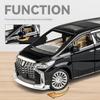 Alloy 1/24 Toyota Elfa car model can be remotely opened door simulation sound and light children's toy car boy car gift