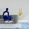 Abstract Human Thinker Figurine Sculpture with Creative Hand Finger Gesture Art for Office Bar