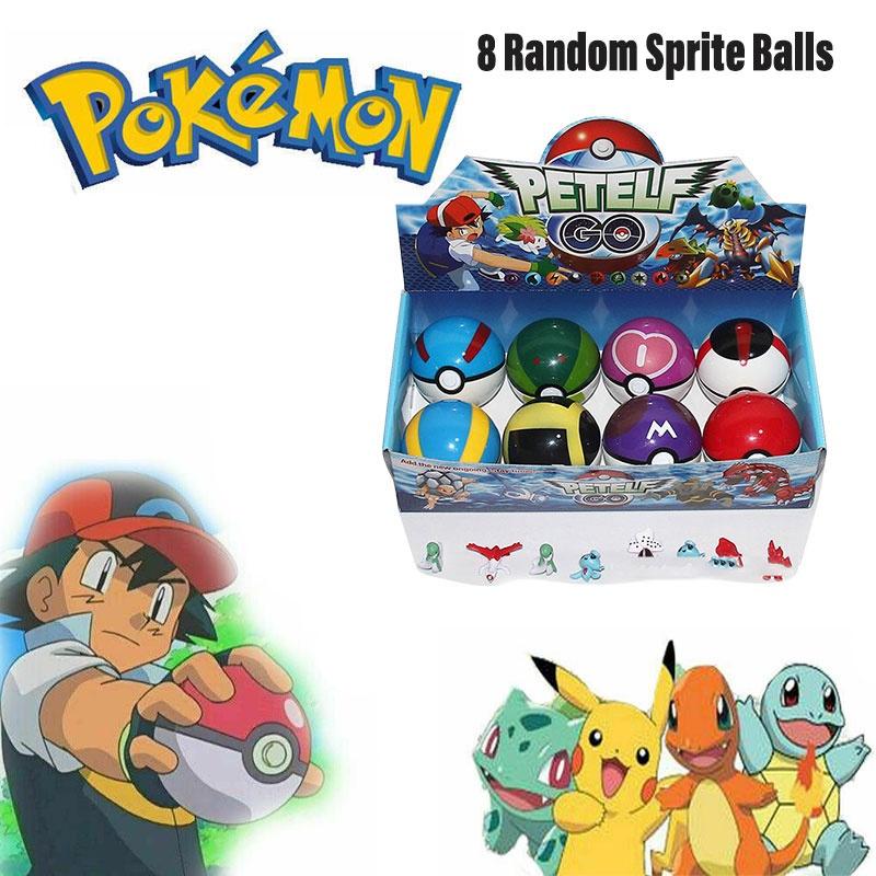 Kapesní monstrum Míčová hračka Průměr 7 cm Materiál ABS Sada 8 figurek Pokemon