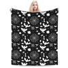 Cartoon Bat Halloween Gothic Blankets Fleece  Winter  Portable Lightweight Thin Throw Blanket for Bed Bedroom Rug Piece