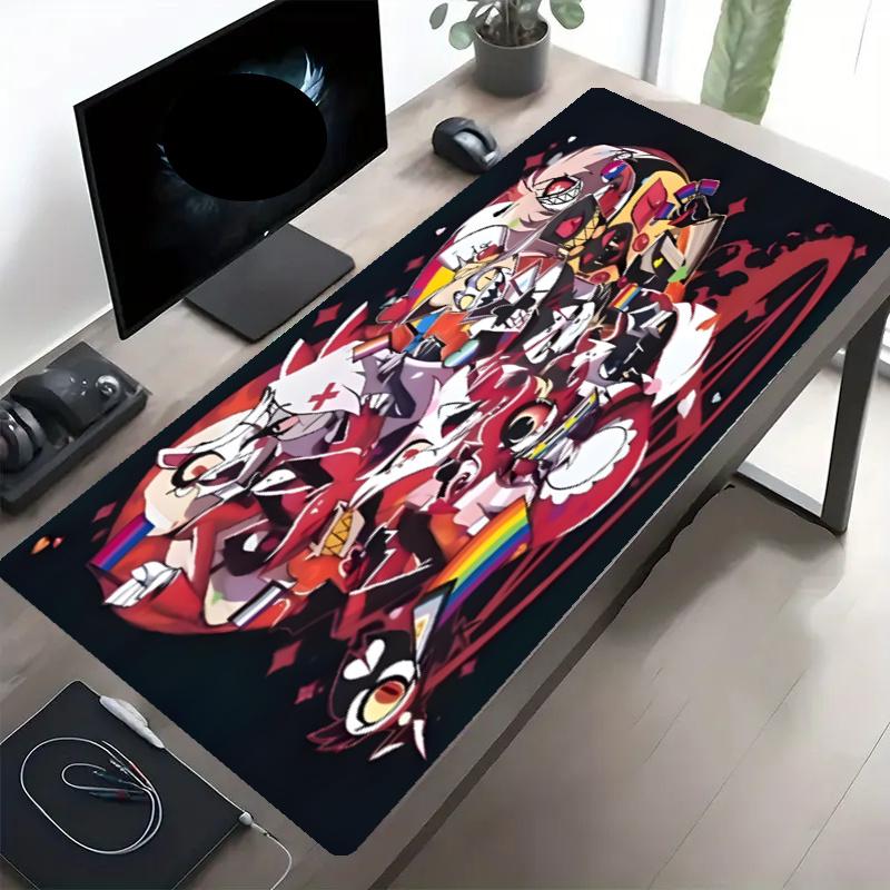 Hazbin Hotel Print Mouse Pad, Anti‑Slip Desktop keyboard Mat, for PC Laptop Gaming Working Daily Use, Cool Festival Birthday Gift