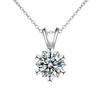 Collana Pendente in Argento Sterling S925 di Alta Gamma con Moissanite - Regalo Lussuoso per Lei