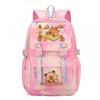 Capybara Cartoon-Druck Schulrucksack Mädchen Nylon Leichtgewicht Studenten Tasche Mit Gepolsterten Gebogenen Trägern Frischer Süßer Stil