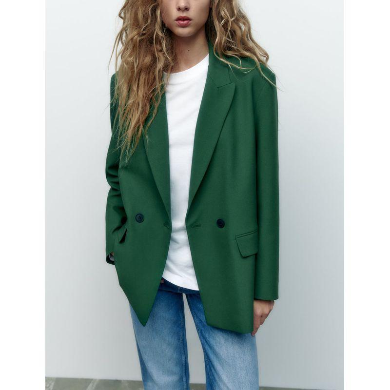 Za Fall and Winter New Arrival Fancy Fried Street Easiest for Match Slim Looking Casual Loose Double Breasted Suit Outwear 2753432