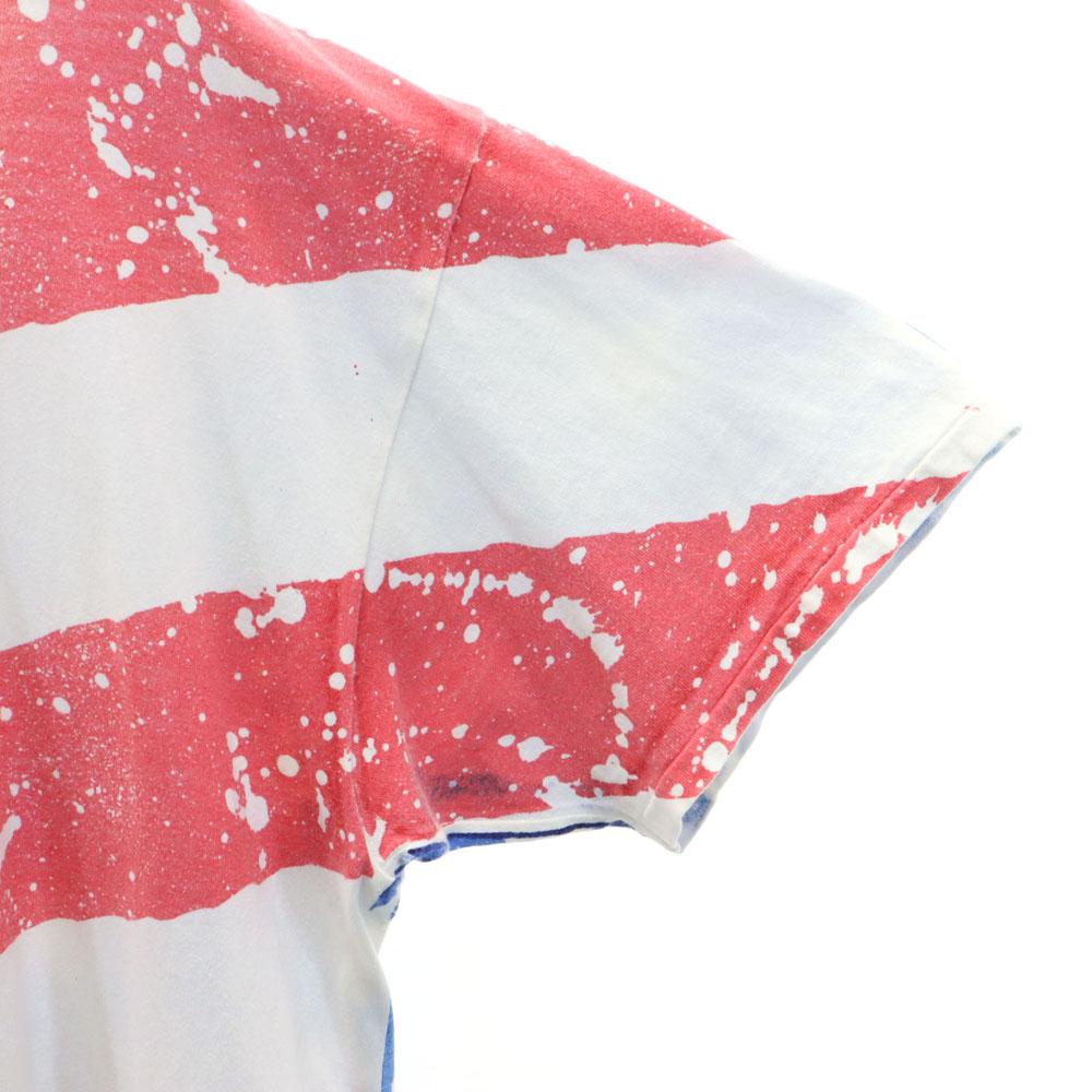 Delta 90er Jahre Alte amerikanische Flagge hergestellt in den USA Sterne und Streifen Kurzarm T-Shirt Herren Gebraucht