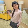 Kids Girls Long Sleeve Solid Ruffle Collar Casual Inner Base Layer Top