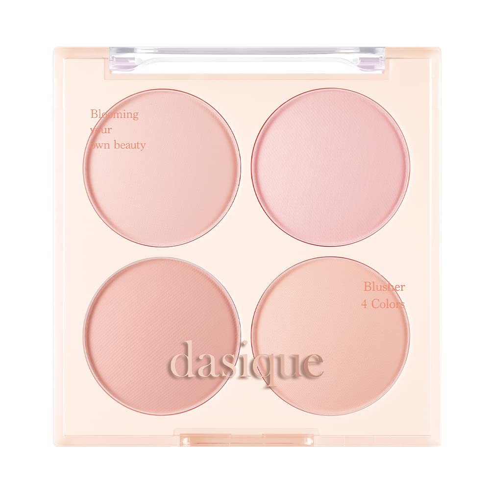 Official Daisyk Blending Mood Cheek Blending Mood Cool Palette Almond Cheek/Blusher Palette/4-Color Blusher/For Yellow/Cool Tones/Warm & Tones/Cheek