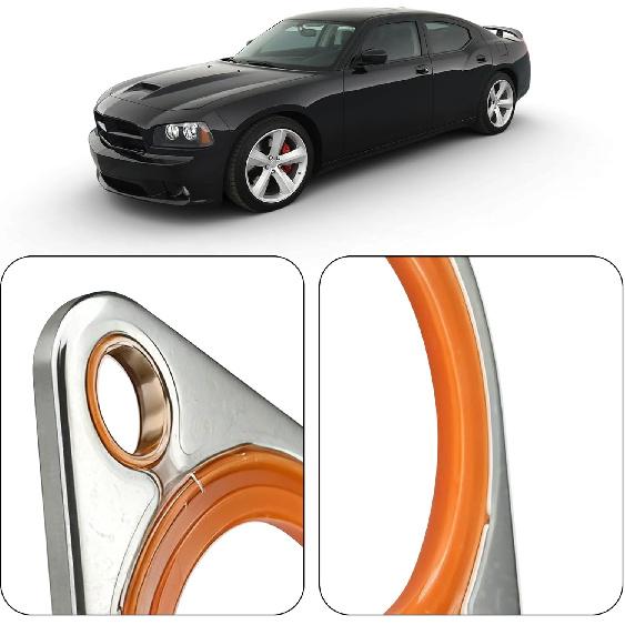 Thermostat Housing Gasket For SBC, Car Thermostat Water Neck Housing Gasket Engine Coolant Outlet Silicone Seal Spacer Replacement With 1/8" Aluminum