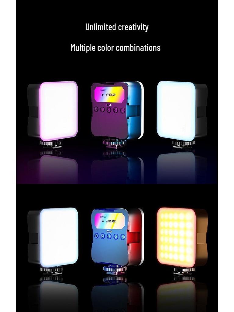 AY83 RGB Flash Light for Mobile, Live Broadcast, Computer, and DSLR Photography