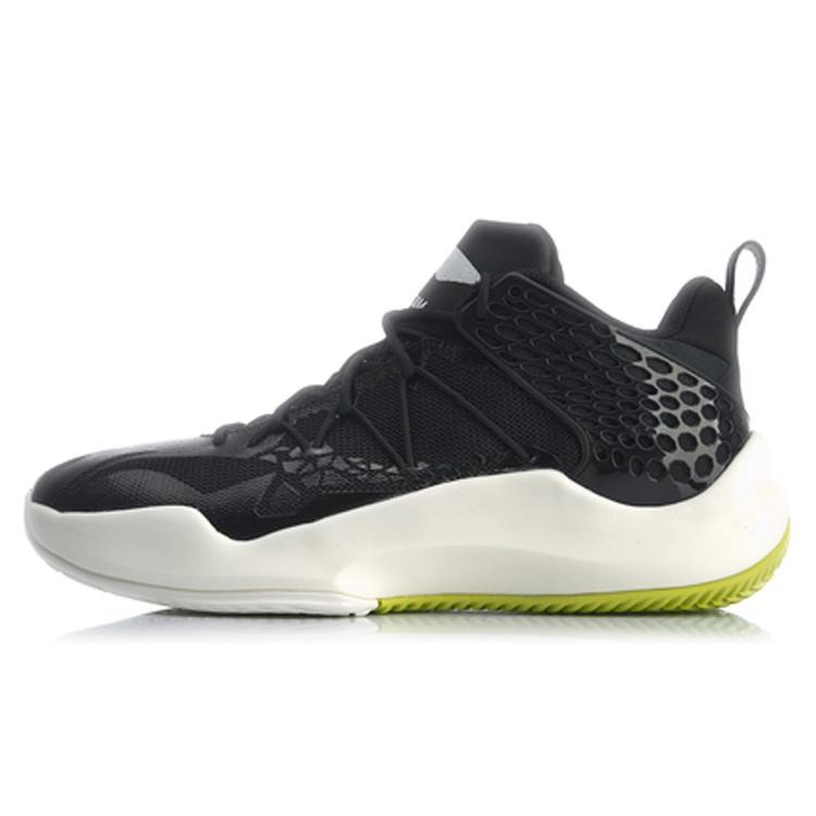 New LiNing Sonic 8 Team Cushioning Anti Slip And Wear Resistant Mid Top Basketball Shoes Men's Black ABPQ011-2
