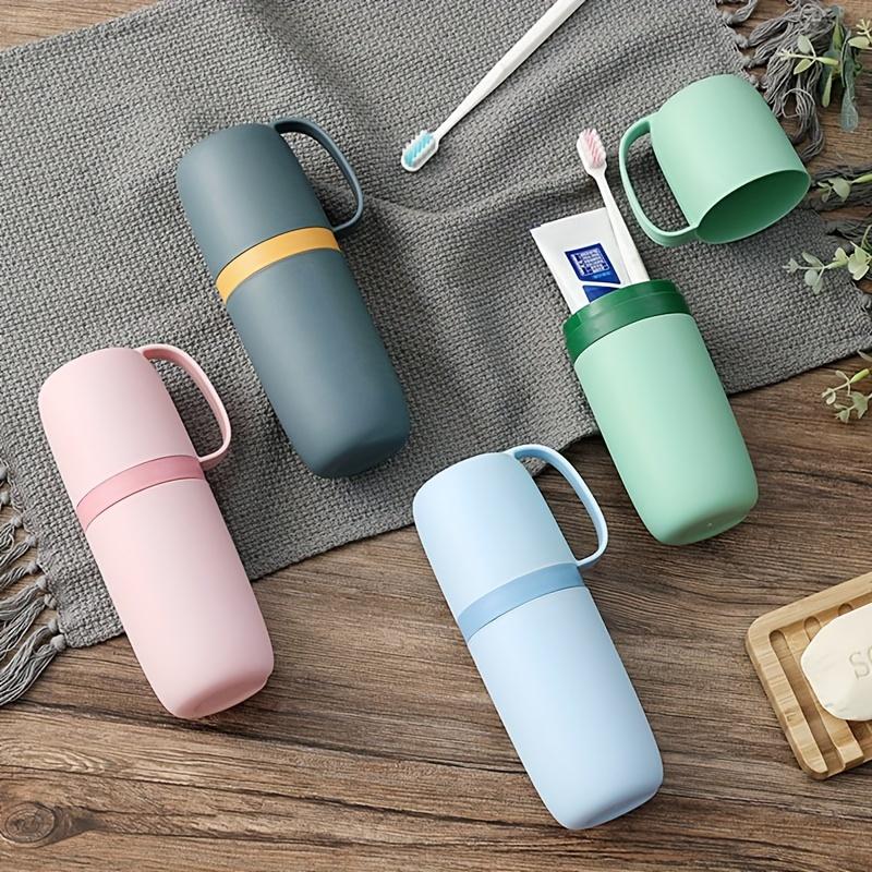 1pc Compact Travel Toothbrush Storage Box - Portable Storage Box with Toothpaste Container, Mouthwash Cup, and Sanitary Design
