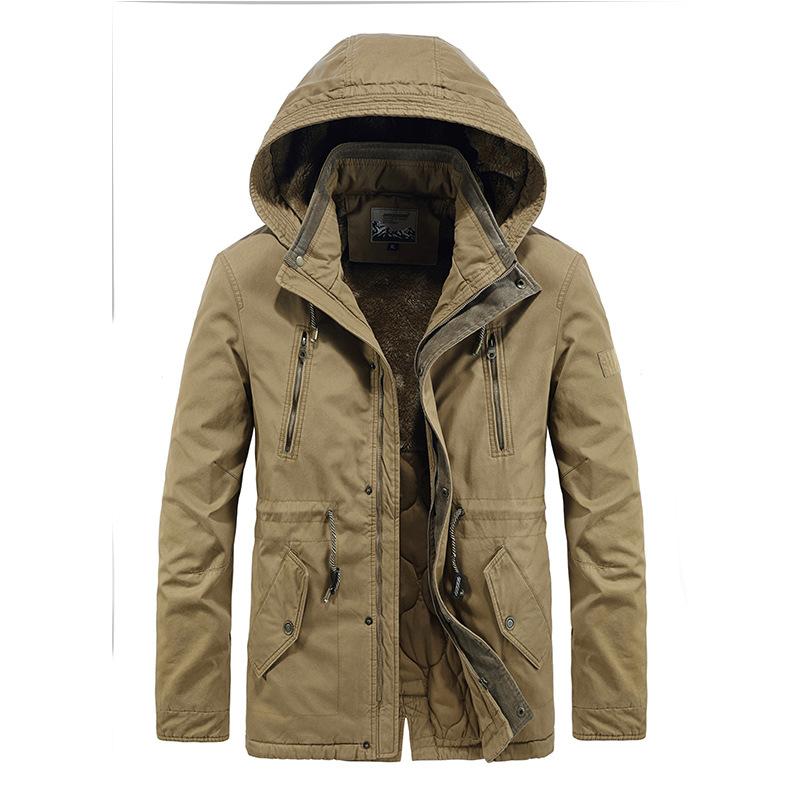 

Winter Parkas Windproof Fashion Mens Military Parkas Coat Military Windproof Hooded Jackets Man Men Washed Cotton New 2026 L