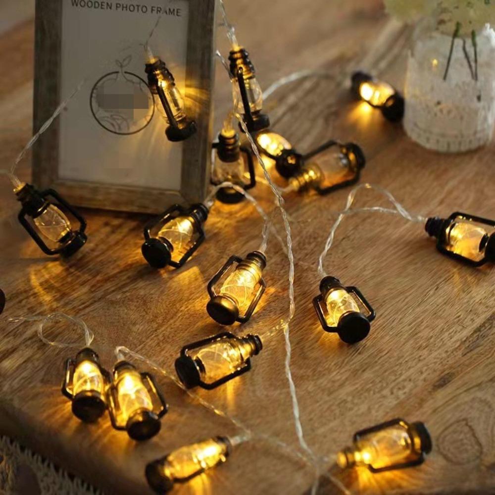 Outdoor Waterproof Kerosene String Lights String Lamp Camping String Lights Atmosphere Light